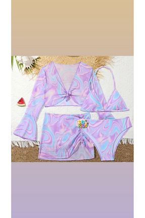 ست بیکینی بنفش بچه گانه کلاسیک 3b kids - کد 941269945
