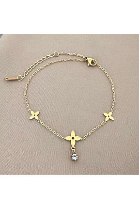 خلخال جواهر زرد زنانه استیل (فولاد) lolajewelry - کد 941260980