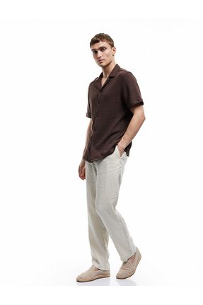 پیراهن قهوه ای مردانه رگولار Koton - کد 941259428