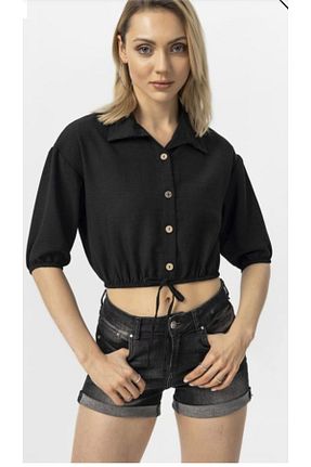 بلوز مشکی زنانه ساده MODA - کد 941292145