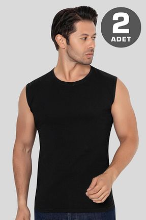 رکابی مشکی مردانه بدون آستین Arma Yıldız - کد 941320215