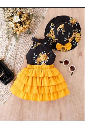 ست بالاتنه و پائین تنه صورتی بچه گانه بافتنی ELONKİDS - کد 941356613
