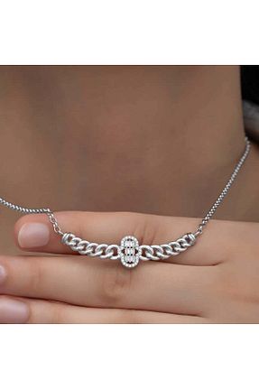 گردنبند نقره زنانه 925 عیار Gumush - کد 763474154