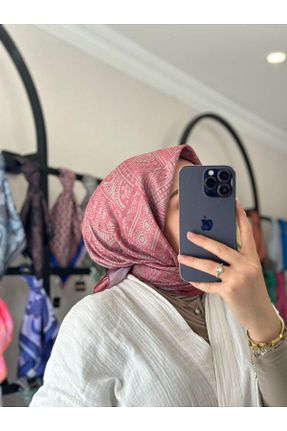 شال صورتی زنانه پنبه ای MONOOR - کد 941349972