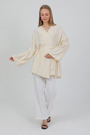 کیمونو و کافتان سفید زنانه مخلوط ویسکون PASTELASTORE - کد 941388164