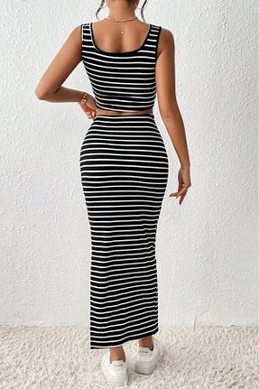 ست بالاتنه و پائین تنه مشکی زنانه بافت bb butik basic - کد 941395660