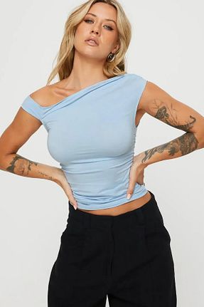 بلوز آبی زنانه ساده World Fashion Trends - کد 941464479