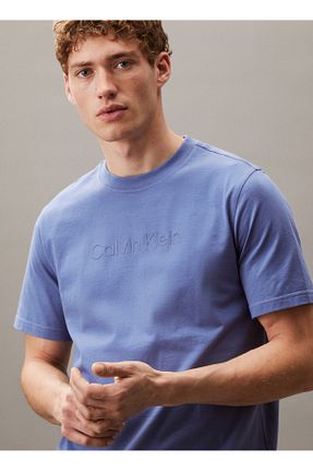 تیشرت آبی مردانه Calvin Klein - کد 941559186