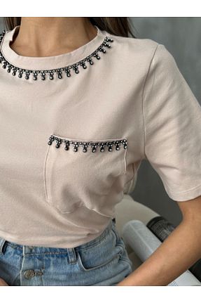 بلوز بژ زنانه رگولار SKYstyles - کد 941589259