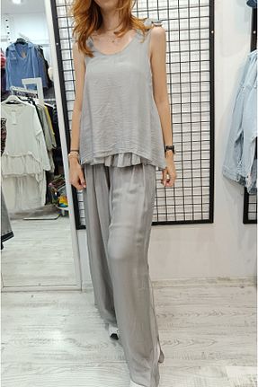 بلوز طوسی زنانه ساده Butik Şans - کد 941707102