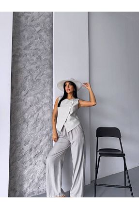 ست بالاتنه و پائین تنه نباتی زنانه بافتنی Castivo Fashion - کد 941751991