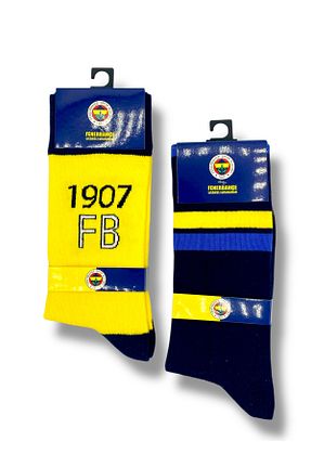 جوراب زرد زنانه پنبه ای Fenerbahçe - کد 941777763