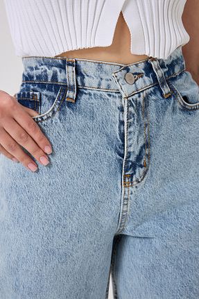 شلوار جین آبی زنانه رگولار ADENLİNA - کد 941791796