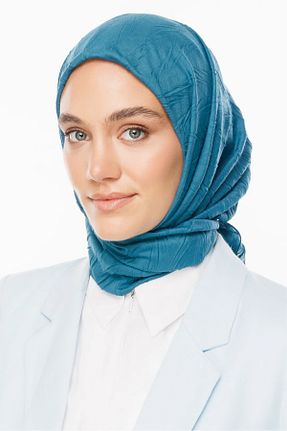 روسری فیروزه ای 90 x 90 MENESSA - کد 941789009