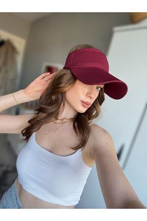 کلاه زرشکی زنانه پنبه ای Rora - کد 941811005
