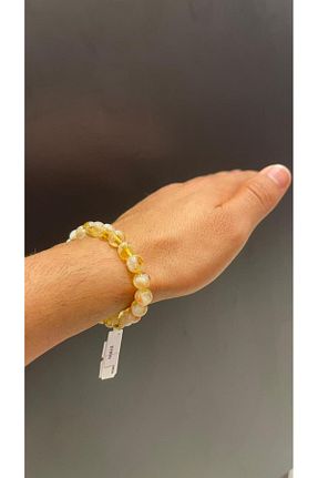 دستبند جواهر زرد زنانه سنگ طبیعی AURA STONE - کد 941817197