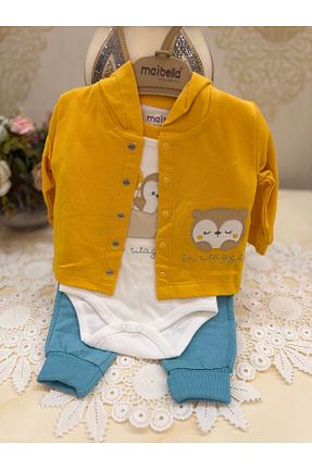 ست بالاتنه و پائین تنه زرد بچه گانه بافتنی Butik - کد 942032738