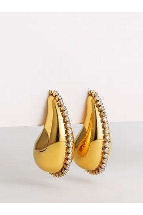 گوشواره استیل (فولاد) زرد زنانه استیل ضد زنگ MAVEGA - کد 941856530