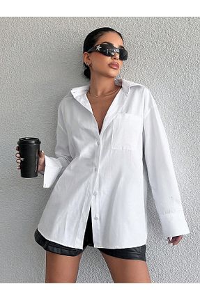 پیراهن سفید زنانه گشاد Cocorella - کد 941862343