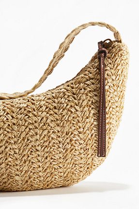 کیف دوشی بژ زنانه حصیر H&M - کد 941855750