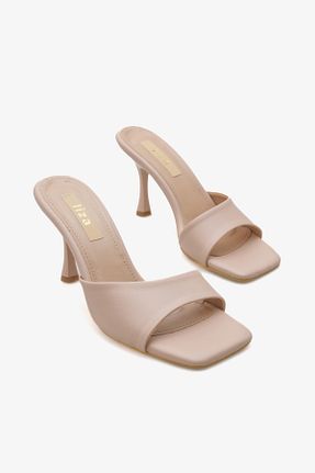 دمپائی بژ زنانه چرم مصنوعی Liza Shoes - کد 941874865