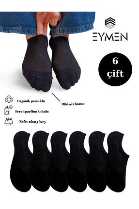 جوراب مشکی زنانه پنبه ای Eymen Socks - کد 941878180