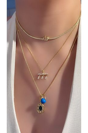 گردنبند نقره طلائی زنانه 925 عیار Luna Argento - کد 941886677