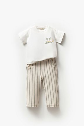 ست نوزادی خاکی بچه گانه پنبه ای Jikko Baby - کد 941888531