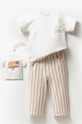 ست نوزادی بژ بچه گانه پنبه ای Jikko Baby - کد 941888535