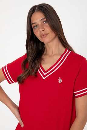 تیشرت قرمز زنانه رگولار U.S. Polo Assn. - کد 941914626