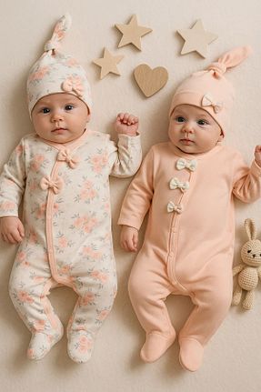 ست نوزادی صورتی بچه گانه پنبه ای Babydonat - کد 942148959