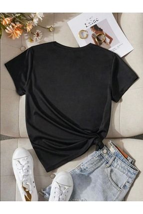 تیشرت مشکی زنانه اورسایز Trend Sizde - کد 941987542