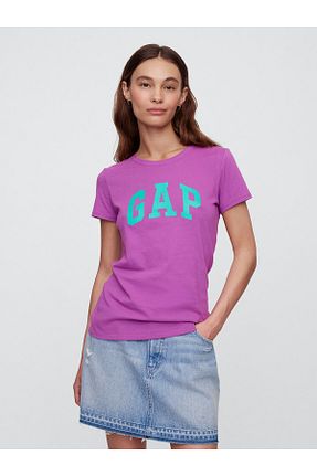 تیشرت بنفش زنانه رگولار GAP - کد 941995306
