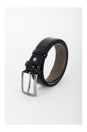 کمربند مشکی مردانه چرم مصنوعی HSKBelt - کد 942002502