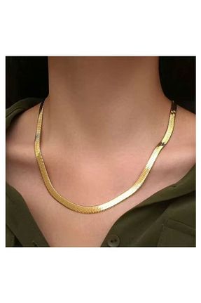 گردنبند استیل ( فولاد ) زرد زنانه استیل ضد زنگ Siya Silver - کد 941995381