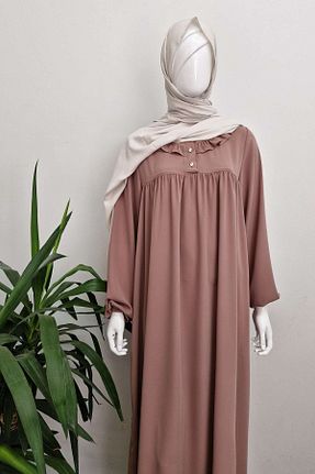 لباس حجاب صورتی زنانه اورسایز Robaya Tesettür - کد 942220149