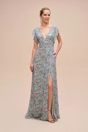 لباس مجلسی و فارغ التحصیلی سبز زنانه آستین استاندارد Oleg Cassini - کد 942005571