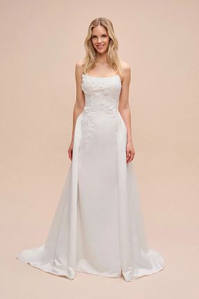 لباس عروس سفید زنانه Straplez Oleg Cassini - کد 942218865