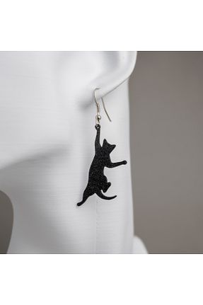 گوشواره جواهر مشکی لزران Craftory 3D - کد 942036559