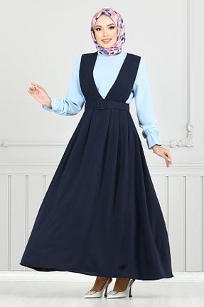 ست بالاتنه و پائین تنه حجاب سرمه ای زنانه رگولار ModaMerve - کد 942238373
