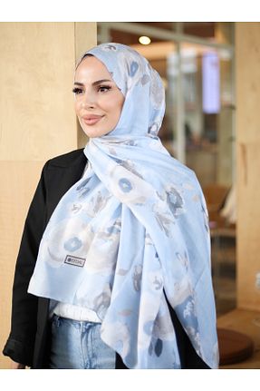 روسری سفید پنبه پلی استر efdal şal eşarp - کد 942081656
