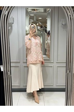 تونیک صورتی زنانه بافتنی FUAT GÜRSEN - کد 942199093