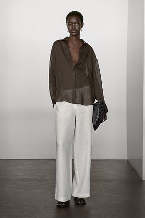 پیراهن قهوه ای زنانه رگولار Massimo Dutti - کد 942229457