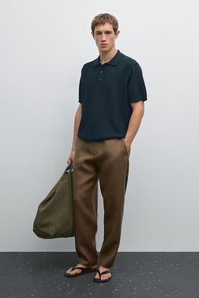 تیشرت آبی مردانه رگولار Massimo Dutti - کد 942232586