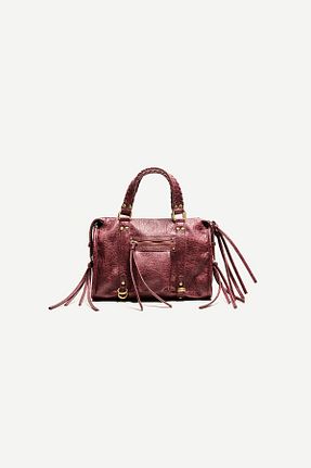 کیف دستی زرشکی زنانه سایز متوسط Bershka - کد 942237753