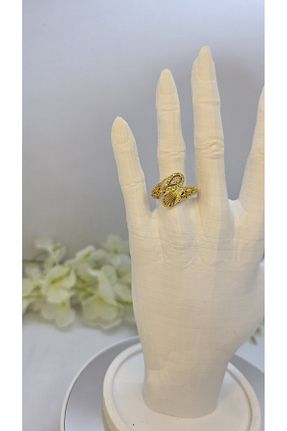 انگشتر استیل (فولاد) زرد زنانه روکش طلا michelle takı zerafetin yeni adresi - کد 942237299