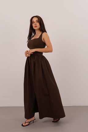 لباس قهوه ای زنانه بافتنی FACETTE - کد 942257086