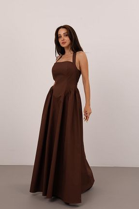 لباس قهوه ای زنانه بافتنی FACETTE - کد 942256808
