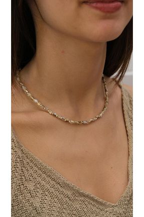 گردنبند جواهر رنگی زنانه استخوانی Jerie - کد 942313665