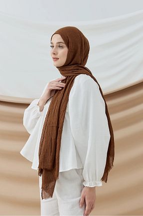 شال قهوه ای زنانه کشمیر Modakaşmir - کد 942310240